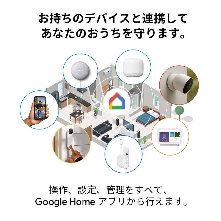 Google Nest Cam（屋内用 / 電源アダプター式）Snow GA01998-JP