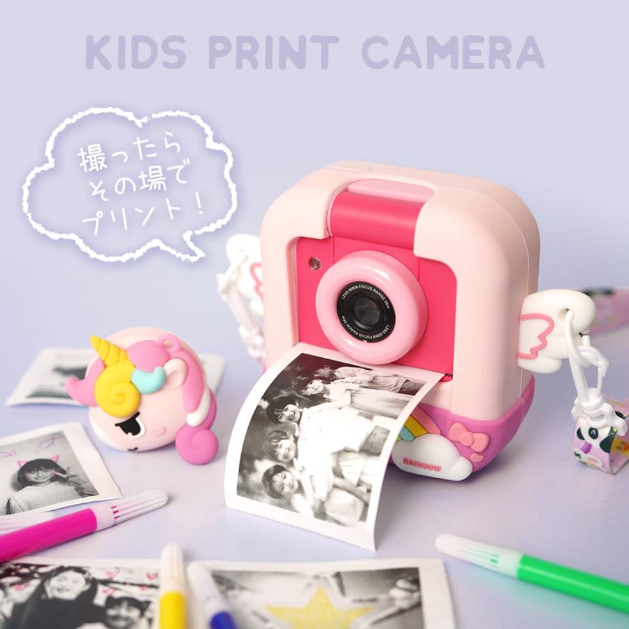 プリントカメラ キッズカメラ トイカメラ sdカード付 4800万画素 自撮