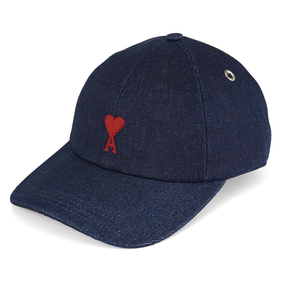 Ami Paris アミ パリス RED ADC EMBROIDERY CAP デニム キャップ
