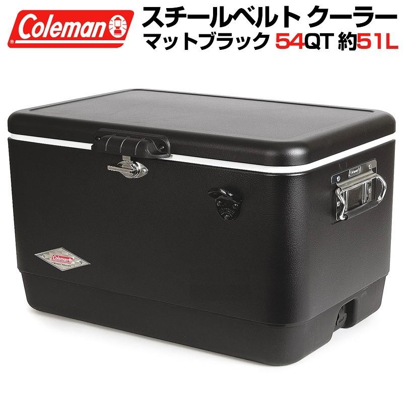 Coleman コールマン スチールベルト クーラーボックス 54QT マットブラック 黒 3000003098 並行輸入 送料無料 :  cm-cooler54qt-mblk : MOBILE-GARAGE - 通販 - Yahoo!ショッピング