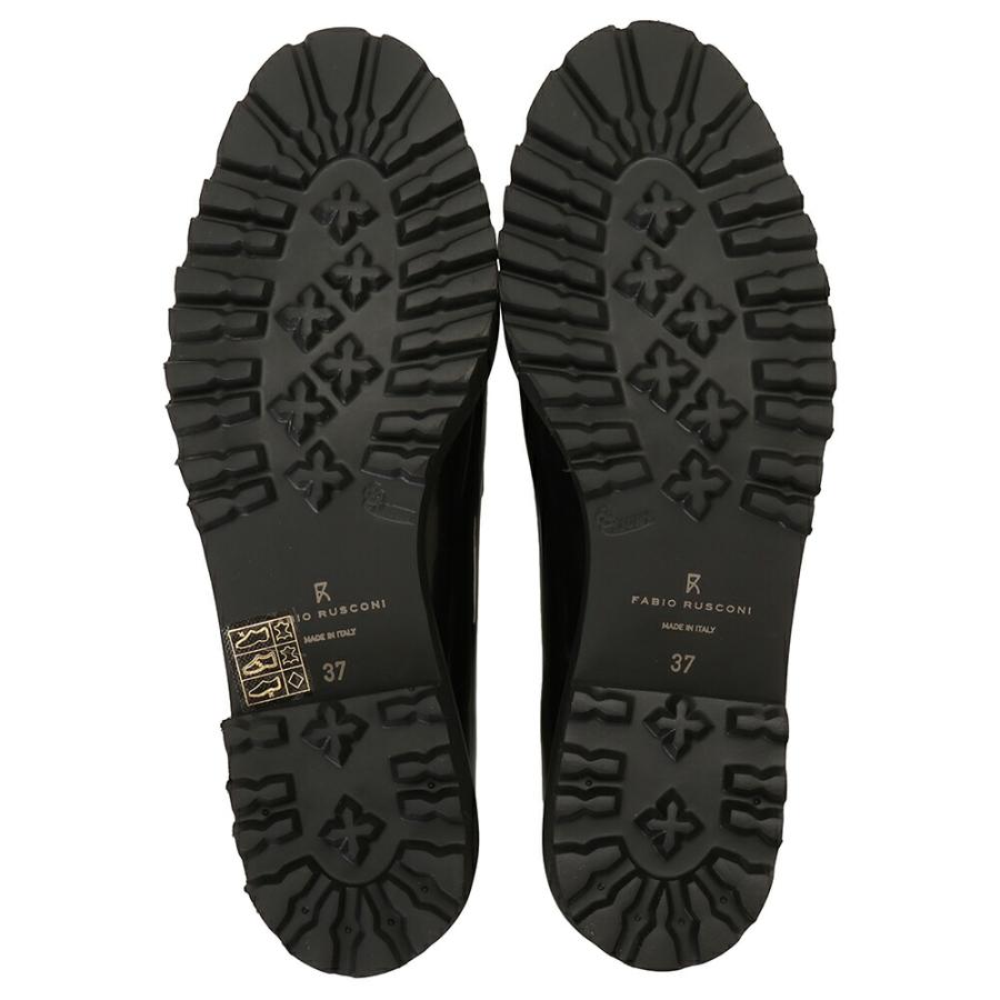 【NONE】 FABIO RUSCONI ファビ オルスコーニ ローファー NATUR レディース レザー 厚底 ローファー フラット シューズ 靴 脚長 NERO 4965 FABIO RUSCONI ファビ オルスコーニ ローファー NATUR レディース