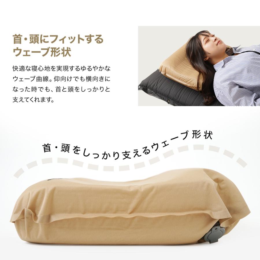 インフレータブル ピロー キャンプ 枕 自動膨張式 エアークッション