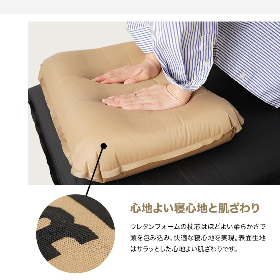 インフレータブル ピロー キャンプ 枕 自動膨張式 エアークッション