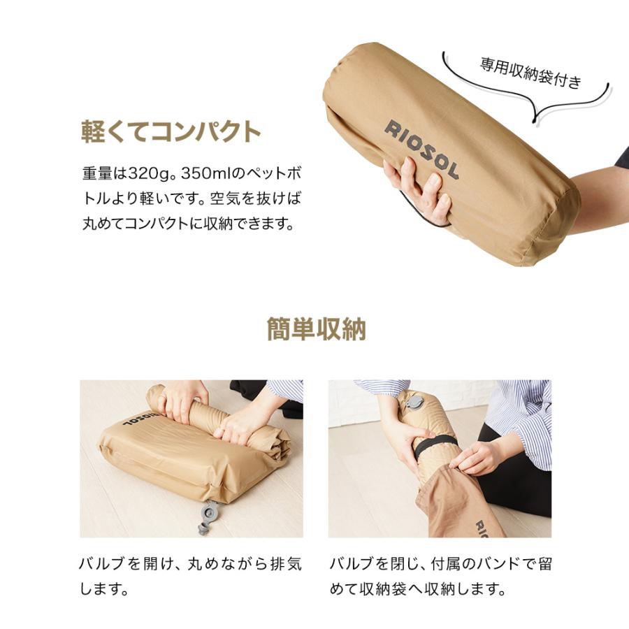 インフレータブル ピロー キャンプ 枕 自動膨張式 エアークッション
