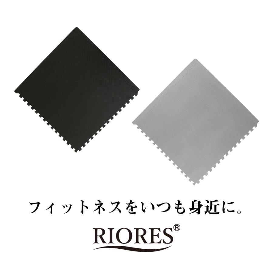 Riores トレーニング ジョイントマット 45cmｘ45cmｘ厚さ1cm 16枚セット テレビで話題 トレーニングマット 高硬度55 防音 防傷 防振
