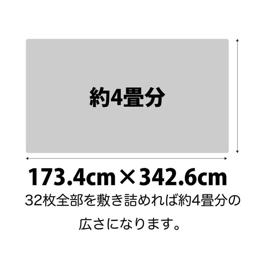 Riores トレーニング ジョイントマット 45cmｘ45cmｘ厚さ1cm 16枚セット テレビで話題 トレーニングマット 高硬度55 防音 防傷 防振