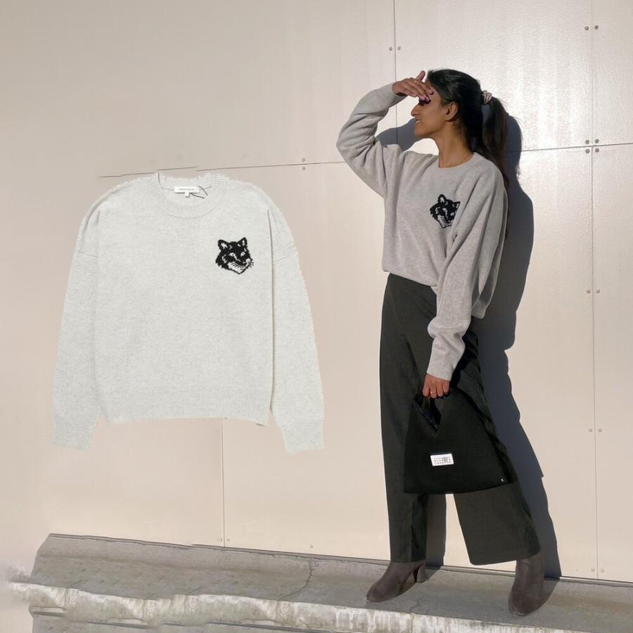 MAISON KITSUNE メゾンキツネ 長袖 ニット プルオーバー セーター FOX 