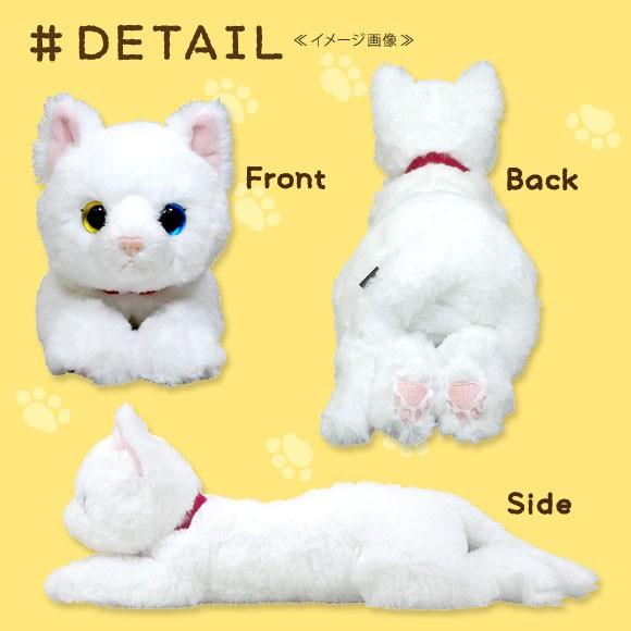 ぬいぐるみ ひざねこ 猫 WH ホワイト オッドアイ P-1982 Sサイズ