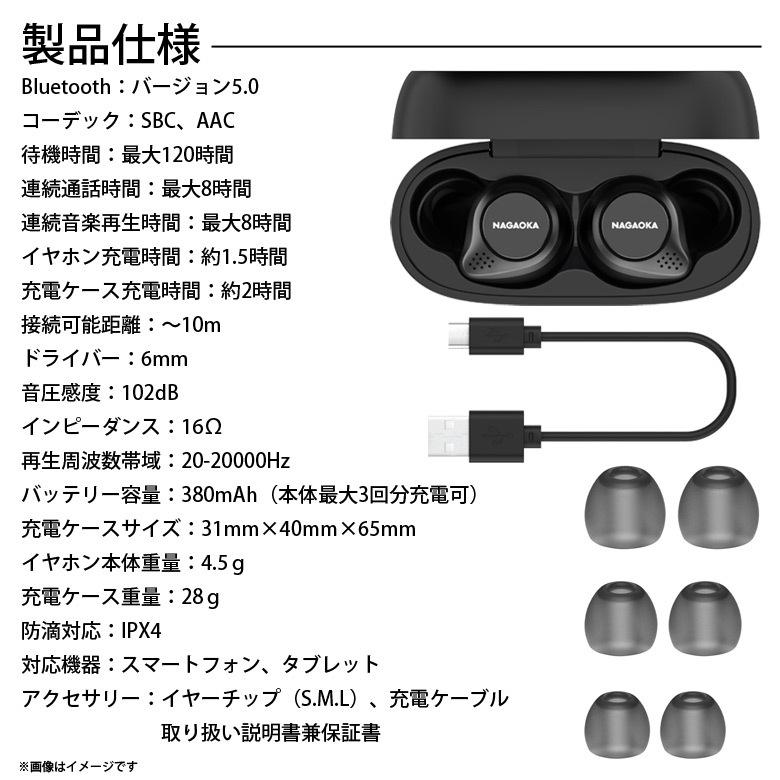 ワイヤレス イヤホン Bluetooth 高音質 BT824BK 1627 両耳 右耳