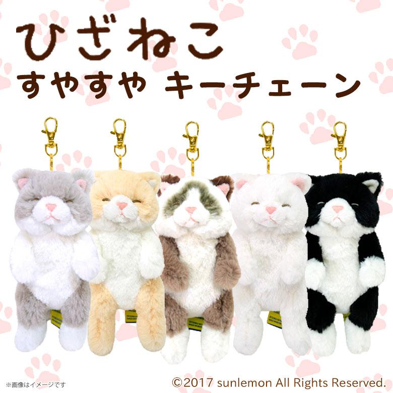 ひざねこ すやすや キーチェーン【全5種】【GY/CR/ラグドール GYBR