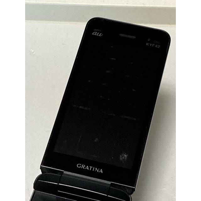 au by KDDI 京セラ GRATINA KYF42 ブラック ★SIMロック解除済み ガラホ（nano SIM) 携帯電話 本体 A1027 | KYOCERA | 01