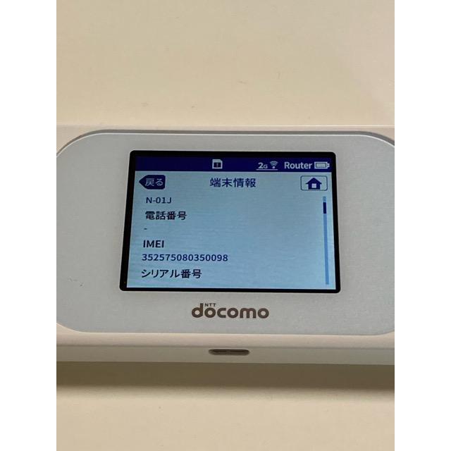 NTT docomo版 モバイルルーター N-01J ホワイト (micro-SIM) 送料無料 ドコモ 判定〇 A1141 | NTT docomo | 03