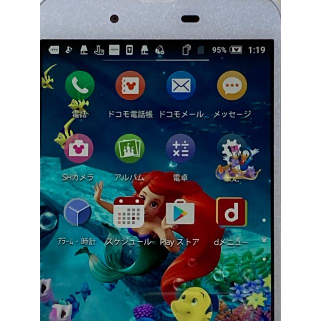 美品 ドコモ Disney Mobile DM-01J 16GB ホワイト android バージョン 6.0.1 ディズニー・モバイル☆ A1177 | SHARP | 03