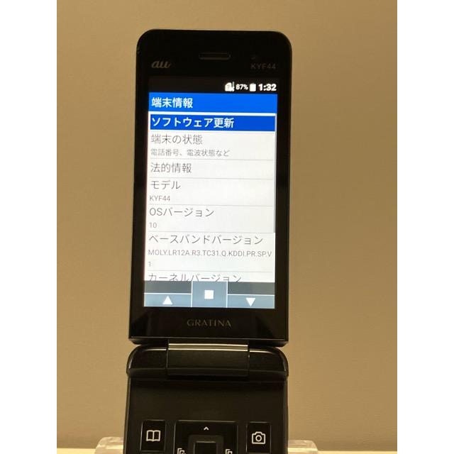 KYOCERA（京セラ） 良品☆ SIMフリー au GRATINA KYF44 ブラック 4G