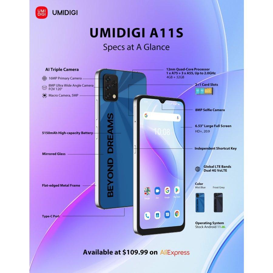 UMIDIGI 使用少 新品同様☆ 海外 SIMフリー スマホ A11S