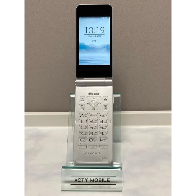arrows ケータイ F-03L シルバー docomo SIMロック解除済 4G ガラホ
