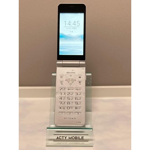 再入荷！ docomo ARROWSケータイ F-03L【SIMロック解除済】 arrows ケータイ F-03L シルバー docomo SIMロック解除済☆ 4G