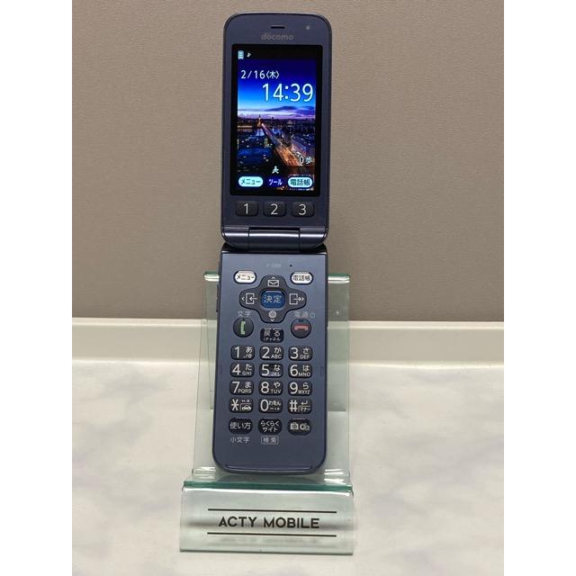 らくらくホン F-01M ネイビー 富士通 Fujitsu docomo ドコモ SIMロック解除済 ガラホ ガラケー 現品のみ A7098 | らくらくシリーズ