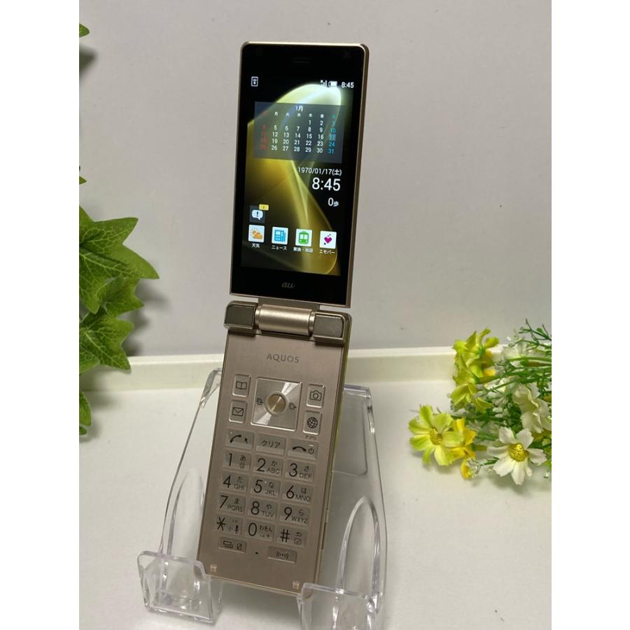 AQUOS K au SIMフリー SHARP SHF33 [シャンパンゴールド] 判定〇 携帯