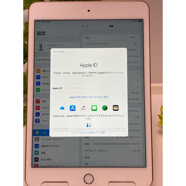 新品同様☆ ドコモ SIMフリー アップル iPad mini 第５世代 256GB Wi-Fi + Cellular MUXE2J/A バッテリー100％ A7696 | iPad mini | 07