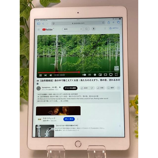 iPad 極美品☆ Apple au SIMフリー (第8世代) (10.2インチ) シルバー