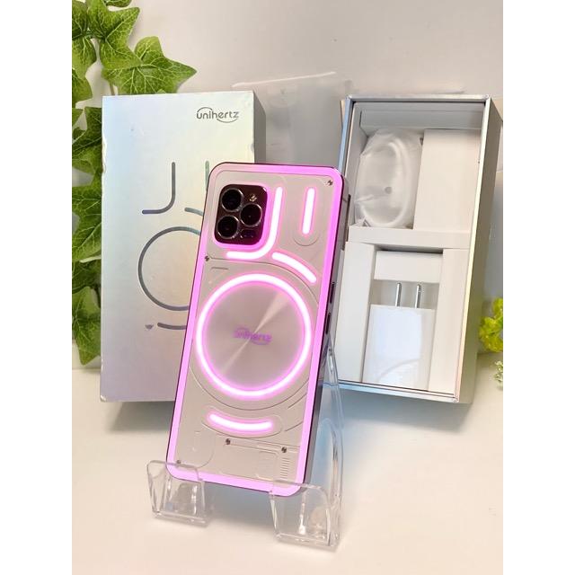 液晶美品 ◇ Unihertz LUNA 8GB 256GB ホワイト SIMフリー 透明バック