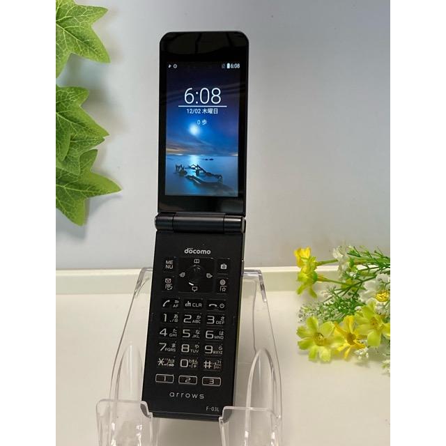 2台セット ドコモ arrowsケータイ F-03L 4G ガラホ simフリー arrows ドコモ SIMフリー ケータイ F-03L ブラック☆ 4G ガラホ 初期化
