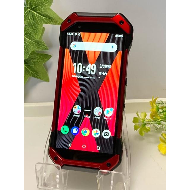 TORQUE 5G KYG01 レッド スマートフォン 本体 simフリー TORQUE 5G KYG01 au SIMフリー レッド 赤 判定〇 タフスマホ ROM