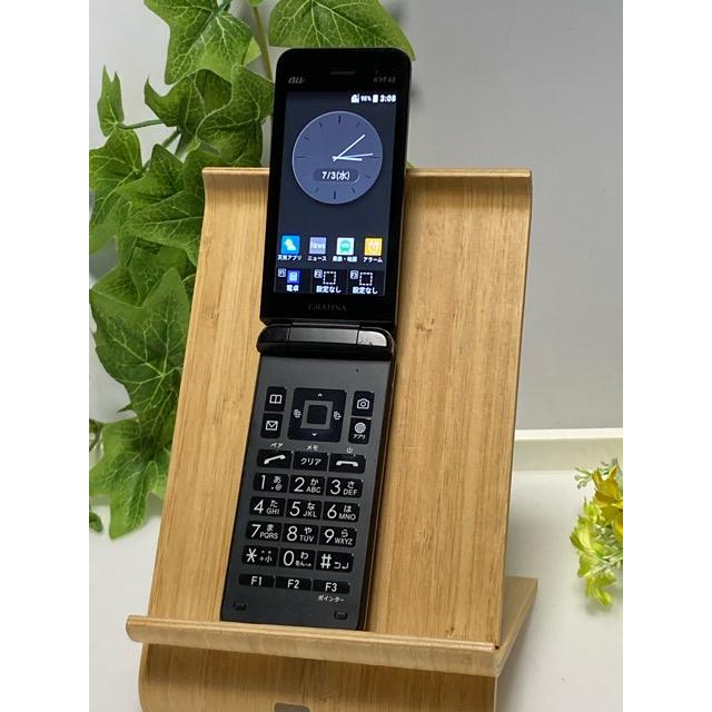 KYOCERA 中古 au by KDDI 京セラ GRATINA KYF42 ブラック ☆SIM