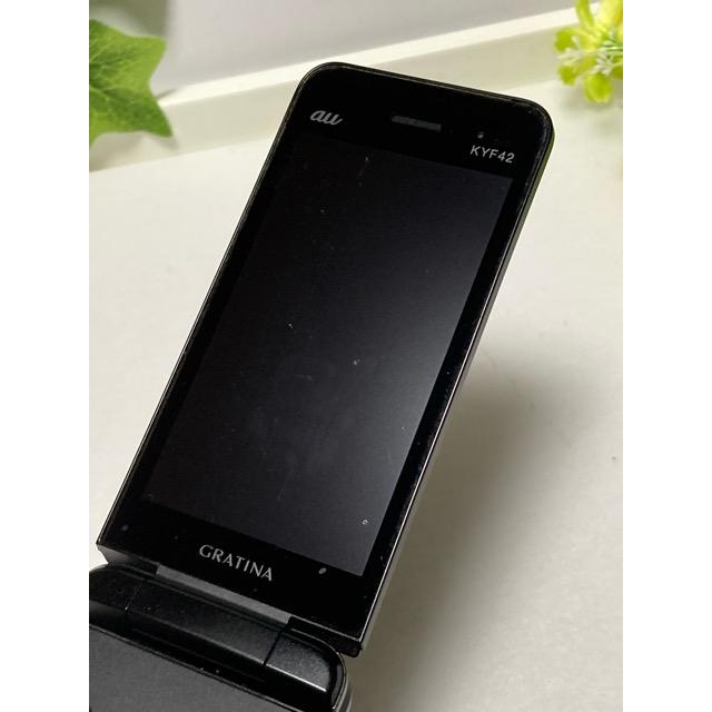 KYOCERA 中古 au by KDDI 京セラ GRATINA KYF42 ブラック ☆SIM