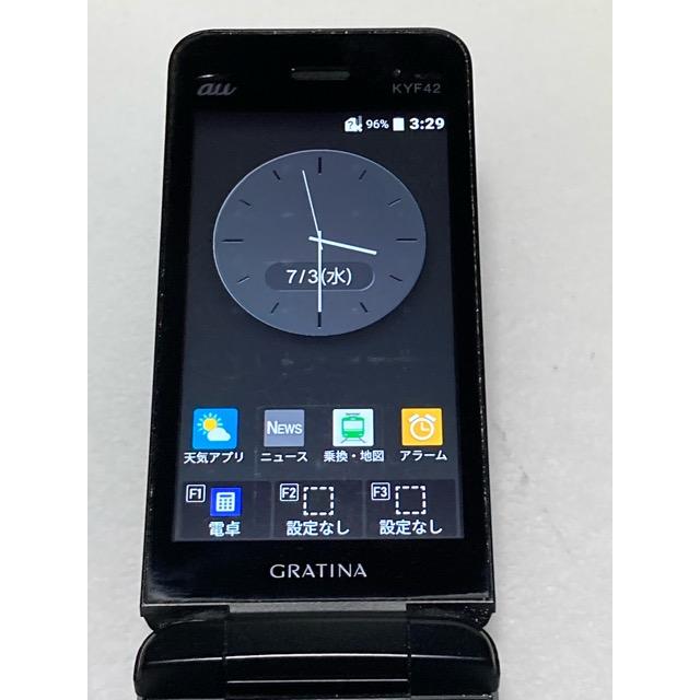 KYOCERA（京セラ） 中古 au by KDDI GRATINA KYF42 ブラック ☆SIM