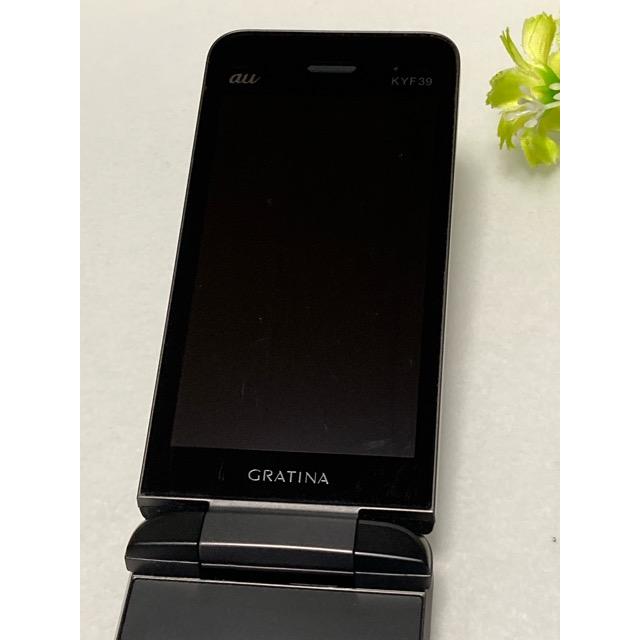 GRATINA KV32 KYF39 ブラック　折りたたみ式携帯電話　ガラケー KYOCERA（京セラ） GRATINA au KYF39 墨 4G SIMフリー ケータイ