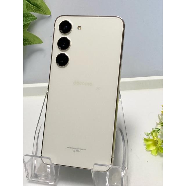 SIMフリー Galaxy S23 SC-51D ドコモ  [クリーム] ROM 256GB RAM 8GB ◎6.1型有機ELスマホ◎ バッテリー良好品 A8993 | Galaxy S
