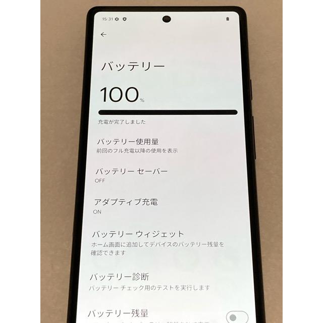 Google Pixel Pixel6a 128GB [ホワイト] au SIMフリー 判定〇