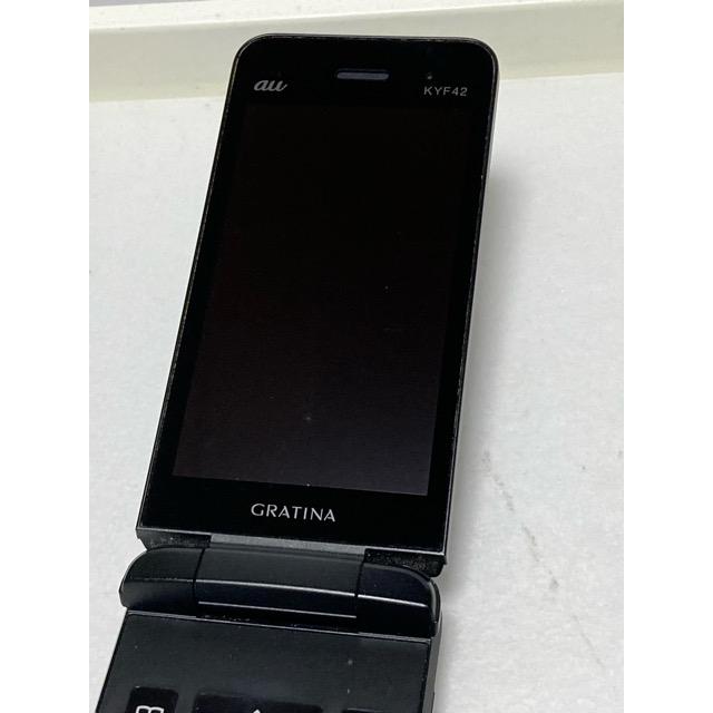 中古 au by KDDI 京セラ GRATINA KYF42 ブラック ★SIMロック解除済み★ガラホ（nano SIM) 携帯電話 本体 A9167 | KYOCERA | 07