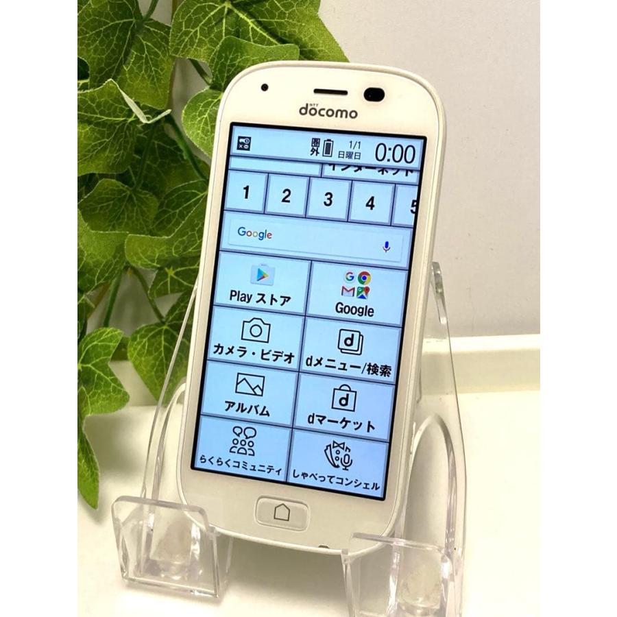 docomo スマートフォン ホワイト ブラック らくらくシリーズ NTT docomo らくらくスマートフォン F-04J ホワイト