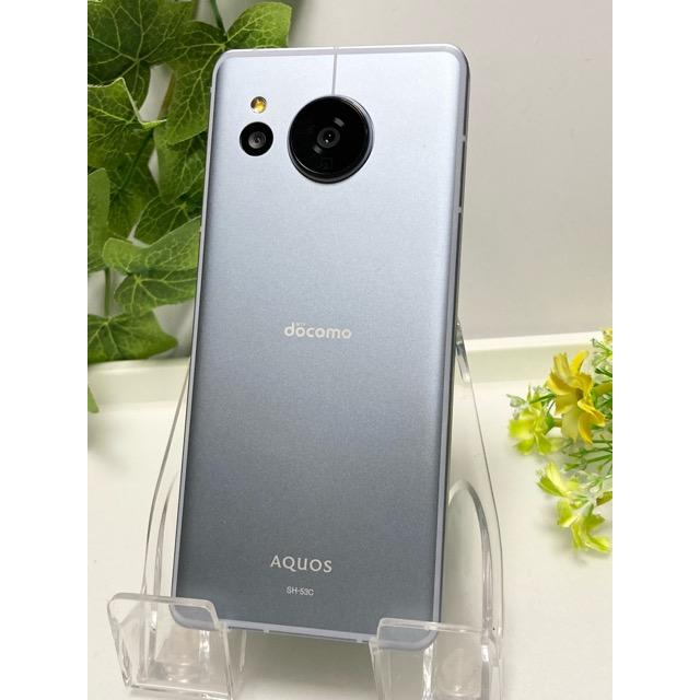 AQUOS sense7 SH-53C ブルー☆ docomo SIMフリー ROM 128GB RAM 6GB☆ nanoSIM/eSIM スマホ本体 バッテリー良好 A9252 | AQUOS sense