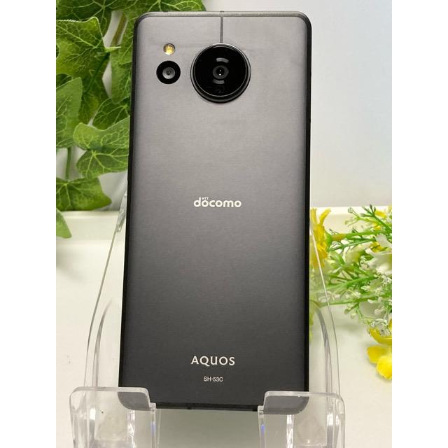 AQUOS sense7 SH-53C ブラック★ docomo SIMフリー ROM 128GB RAM 6GB★ nanoSIM/eSIM スマホ本体 バッテリー良好 A9255 | AQUOS sense