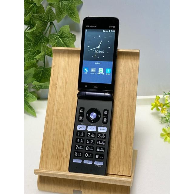 au SIMロック解除済 GRATINA KYF37 ネイビー 京セラ製 通電動作OK 初期化済み (４G ナノSIM対応）カメラあり モデル A9458 | KYOCERA