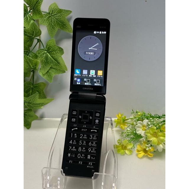 au by KDDI 京セラ GRATINA KYF42 ブラック ★SIMロック解除済み★ガラホ（nano SIM) 携帯電話 本体 良品 中古 A9502 | KYOCERA