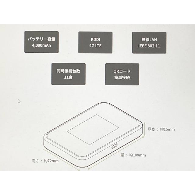 au Speed Wi-Fi NEXT W07 Pocket WiFi  モバイルルーター ポケットWi-Fi 給電機能でモバイルバッテリーにも♪ A9622 | SHARP | 04
