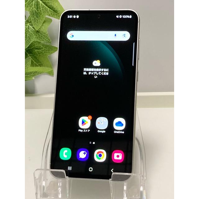 新品同様 Galaxy S23 FE SCG24 Samsung au SIMフリー 判定〇 8GB/256GB グリーン ☆ スマホ本体 A9751の画像