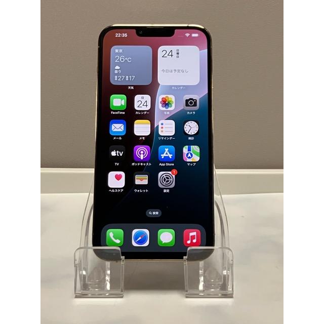 美品 アップル Apple iPhone 13 pro Max 512GB ゴールド 国内版 SIMフリー [MLJV3J/A] 送料無料 A9774の画像