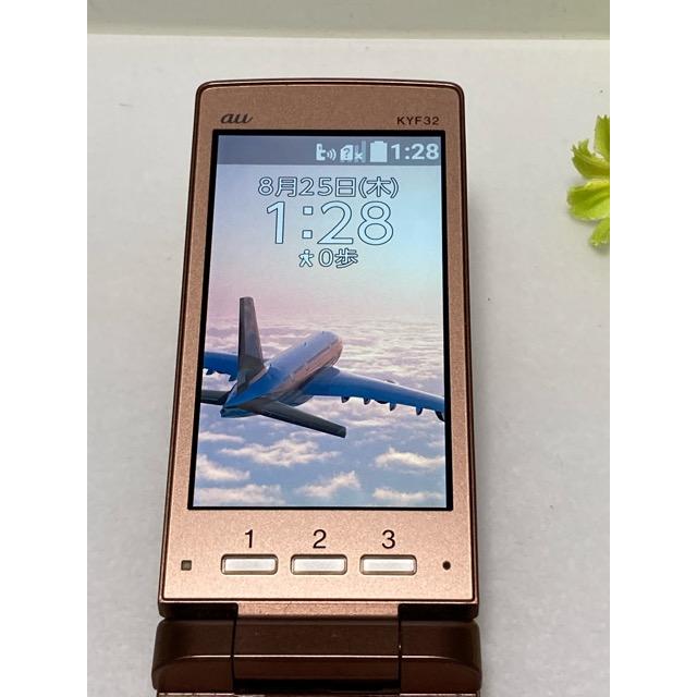 KYOCERA（京セラ） au かんたんケータイ［KYF32］ピンク au☆判定〇/残