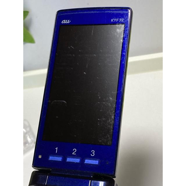 au KYOCERA KYF32 ガラケー 動作品 KYOCERA（京セラ） au かんたんケータイ KYF32 [ブルー] 携帯電話 本体