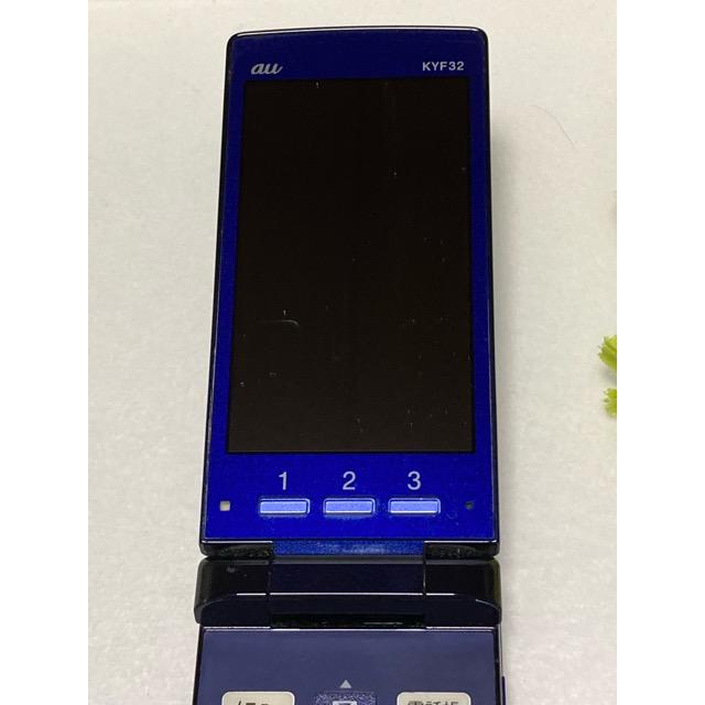 au KYOCERA KYF32 ガラケー 動作品 KYOCERA（京セラ） au かんたんケータイ KYF32 [ブルー] 携帯電話 本体