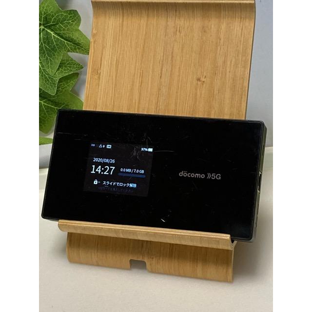 な*き様 中古）5G対応モバイルWi-Fiルーター SH-52A SHARP（シャープ） Wi-Fi STATION SH-52A [Black] ドコモ ○受信時最大