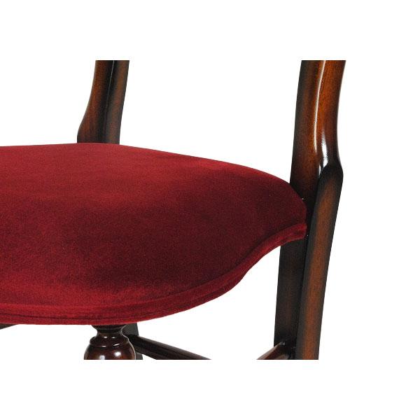 バルーンバックチェア 英国アンティークリプロダクトマホガニー レッド