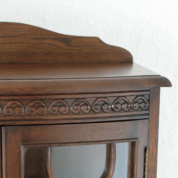 開梱設置-KYC 英国アンティークリプロダクト オーク ガラスドアブック