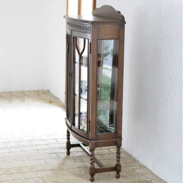 開梱設置-KYC 英国アンティークリプロダクト オーク ガラスドアブック